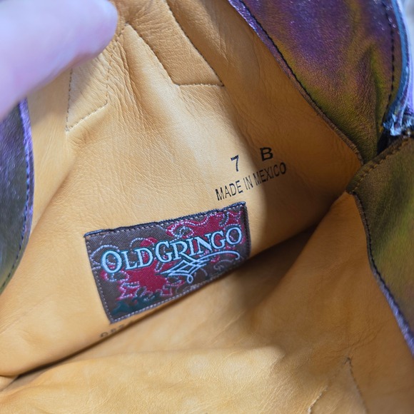 Old Gringo Mayra Bis Prisma Iridescent Cowboy Boots Snip Toe 7B NEW - Picture 12 of 13